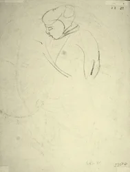 Study of a Woman looking down