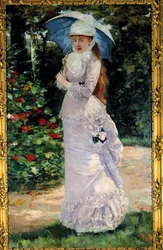 Portrait of Madame Valtesse de la Bigne (1861-1910), courtesan who served as a model for Nana. Painting by Henri Gervex (1852-1929)