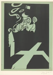 Bazouge Lighting Pipe by Candle Next to Coffin