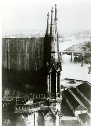 View of the Cathedral of Notre-Dame in Paris and the River Seine, c.1853