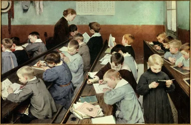 In class, the work of the little ones