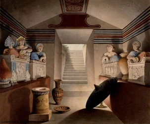 View of an Etruscan Tomb, 1849