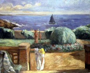 Woman on the Terrace at Prefailles
