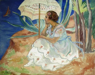 Young Woman with an Umbrella, Saint Maxime