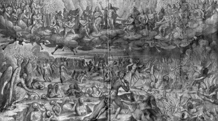 Life of Christ, Last Judgement, preparatory study of tapestry cartoon for the Church Saint-Merri in Paris, c.1585-90