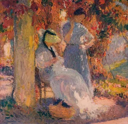 Sewing Scene under the Pergola at Marquayrol