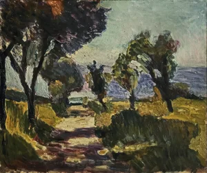 Corsican Landscape with Olive Trees