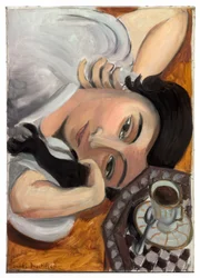 Laurette with a Cup of Coffee