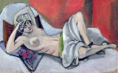 Reclining Nude with Drapery