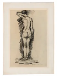 Standing Female Nude Seen from the Back