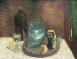 Still Life with a Lemon, or The Blue Carafe