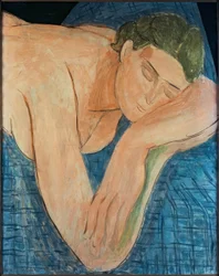 The Dream (Figure sleeping on blue ground)