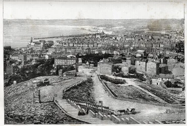 Marseille in 1894 - drawing by Henri Meyer