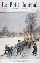 The frozen Seine, winter, Paris