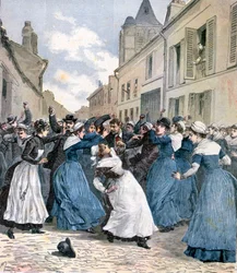 The taking away of the insane in Villejuif, Paris, 1891