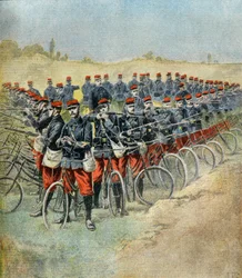The Great Maneuvers of the French Army: The Cyclist Company in Square