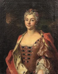 Portrait of a Noblewoman in a Pink Dress and Ermine-Trimmed Robe