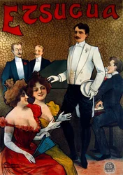 Poster advertising the French chanteur, Etsugua, c.1890