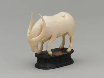 Black bishop, chess piece, India, 1820 circa