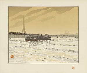 From the Quai de la Conférence [The Thirty-Six Views of the Eiffel Tower]