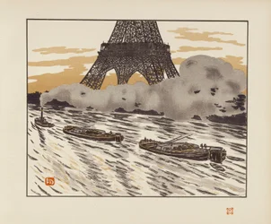 The Barges [The Thirty-Six Views of the Eiffel Tower]