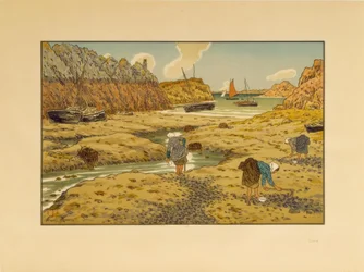 The Port of Loguivy at Low Tide