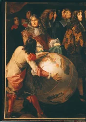 Jean-Baptiste Colbert Presenting the Members of the Royal Academy of Science to Louis XIV (detail)