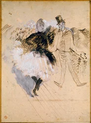Goulue and Valentin le Desosse at the Moulin de la Galette