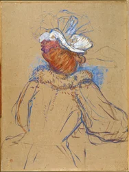 Red-haired Woman Seen from Behind