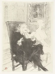 Actors Jules Charles Truffier and Marguerite Moreno in the Play Les Femmes Savantes