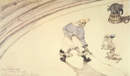 At the Circus: The Clown Footit with Poodle and Elephant