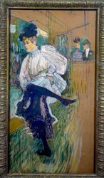 Jane Avril dancing. Jane Avril (1868-1943) was a dancer at the Moulin Rouge. 1891. H. 0.85 x 0.45 m. Paris, musée d