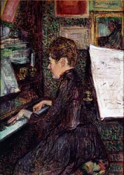 Miss Dihau on the Piano