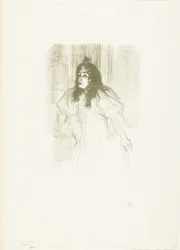 Portrait of the Singer May Belfort with Loose Hanging Hair