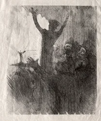 Schlomé Fuss at the Synagogue, 1897