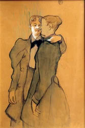 Two women waltzing