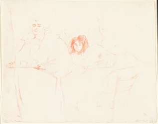 Woman with a Tray—Breakfast (Madame Baron and Mademoiselle Popo), plate two from Elles