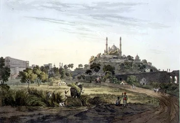 A View at Lucknow, plate VII, engraved by Daniel Havell, 1809