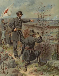General Sherman at Kenesaw Mountain, Georgia, American Civil War, 4 October 1864
