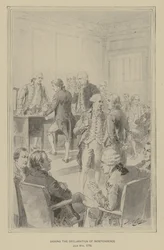 Signing the Declaration of Independence, 4 July 1776