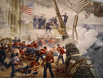 Farragut on the Hartford at Mobile Bay, August 5th 1864