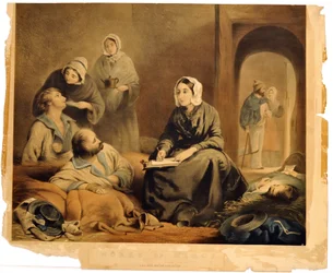 Works of Mercy: Therapia Hospital, January 1 1855, engraving J.A. Vinter, pub. Rudolph Ackermann, 19 February 1855