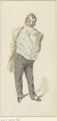 Caricature of a Standing Gentleman