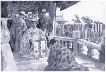 Han Yu presenting his memorial