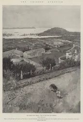 The Chinese Question, the Treaty Port Chefoo, View of the Town and Harbour