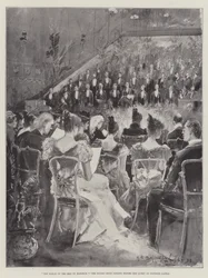 The March of the Men of Harlech, the Welsh Choir Singing before the Queen at Windsor Castle