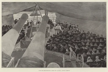 With the Mediterranean Fleet off Salonica, Sunday Service