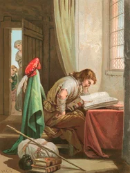 Christian weeps and prays
