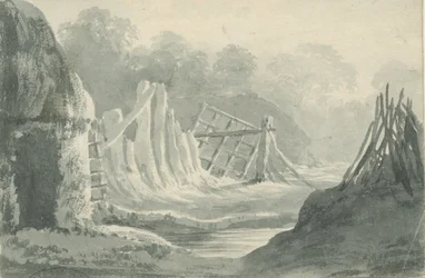 Lichfield - Edial: sepia wash drawing
