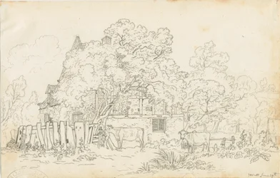 Yoxall - Old Farm House: pencil drawing
